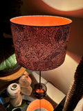 Double-sided 'Before I Turn to Rust' lampshade incorporating Liberty of London floral fabric