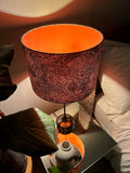 Double-sided 'Before I Turn to Rust' lampshade incorporating Liberty of London floral fabric