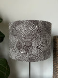 Double-sided 'Before I Turn to Rust' lampshade incorporating Liberty of London floral fabric