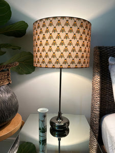 Double-sided 'Like a Moth to a Flame' print fabric lampshade