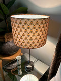 Double-sided 'Like a Moth to a Flame' print fabric lampshade