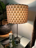 Double-sided 'Like a Moth to a Flame' print fabric lampshade