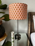 Double-sided 'Like a Moth to a Flame' print fabric lampshade