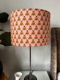 Double-sided 'Like a Moth to a Flame' print fabric lampshade