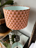 Double-sided 'Like a Moth to a Flame' print fabric lampshade