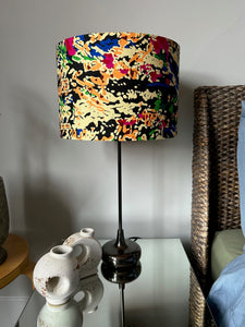 Double-sided ‘Never Mind The Pollocks’ multicoloured Ankara print lampshade