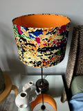 Double-sided ‘Never Mind The Pollocks’ multicoloured Ankara print lampshade