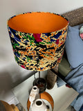 Double-sided ‘Never Mind The Pollocks’ multicoloured Ankara print lampshade