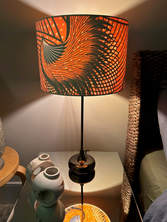 Double-sided ‘Relight My Fire’ Ankara print lampshade