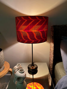 Double-sided ‘Ring Of Fire’ Ankara print lampshade