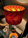 Double-sided ‘Ring Of Fire’ Ankara print lampshade