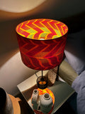 Double-sided ‘Ring Of Fire’ Ankara print lampshade