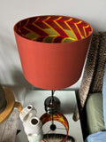 Double-sided ‘Ring Of Fire’ Ankara print lampshade