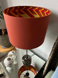 Double-sided ‘Ring Of Fire’ Ankara print lampshade