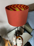 Double-sided ‘Ring Of Fire’ Ankara print lampshade