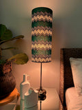 Single-sided cylinder ‘Ziggy’ Ankara print fabric lampshade