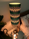 Single-sided cylinder ‘Ziggy’ Ankara print fabric lampshade