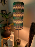 Single-sided cylinder ‘Ziggy’ Ankara print fabric lampshade