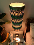 Single-sided cylinder ‘Ziggy’ Ankara print fabric lampshade