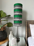 Single-sided cylinder ‘Ziggy’ Ankara print fabric lampshade