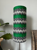 Single-sided cylinder ‘Ziggy’ Ankara print fabric lampshade