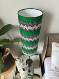 Single-sided cylinder ‘Ziggy’ Ankara print fabric lampshade