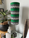 Single-sided cylinder ‘Ziggy’ Ankara print fabric lampshade