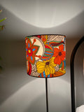 Single-sided ‘Colouring Book’ floral pattern Ankara lampshade